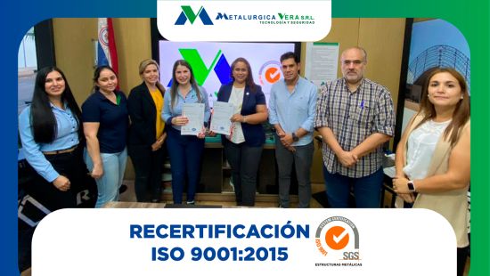 ¡RECERTIFICACIÓN ISO 9001:2015!